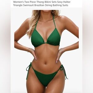 Zaful Deep Green Bikini Set